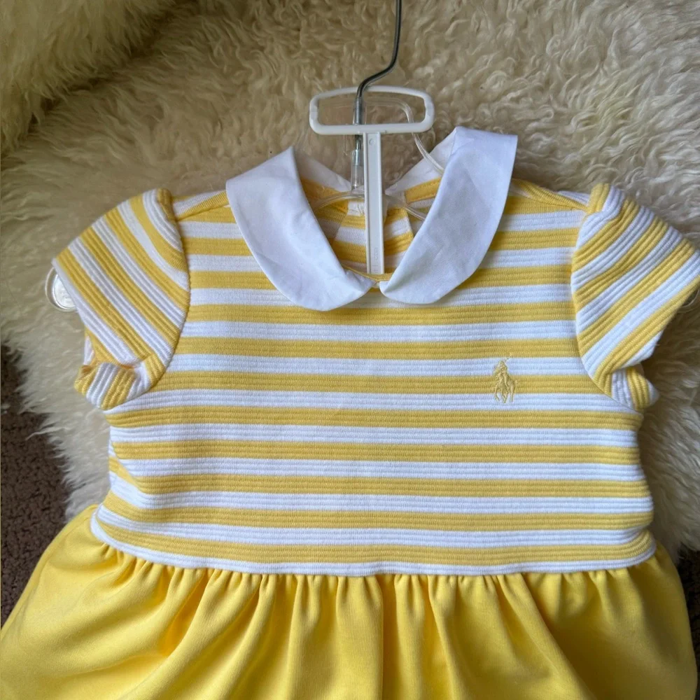 Ralph Lauren Baby Yellow Striped Dress